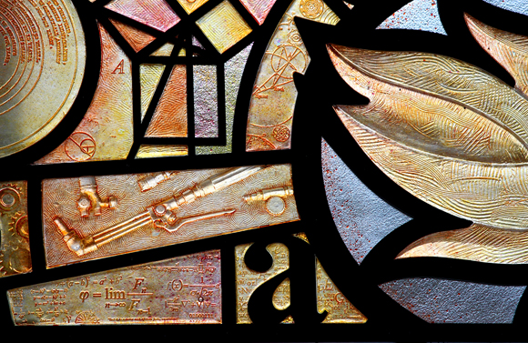 Detail of cast glass - acetylene torch and geometry